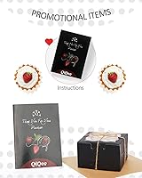 Vista 4 de qiqee Cajas de panadería negras con ventana de 4 x 4 x 2.5 pulgadas, 100 paquetes de mini cajas de galletas para macarrones, cajas de pastelería