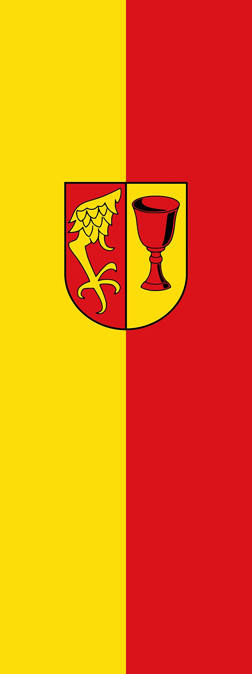 Drapeau Gärtringen portrait de 6m² au format vertical 400x150cm