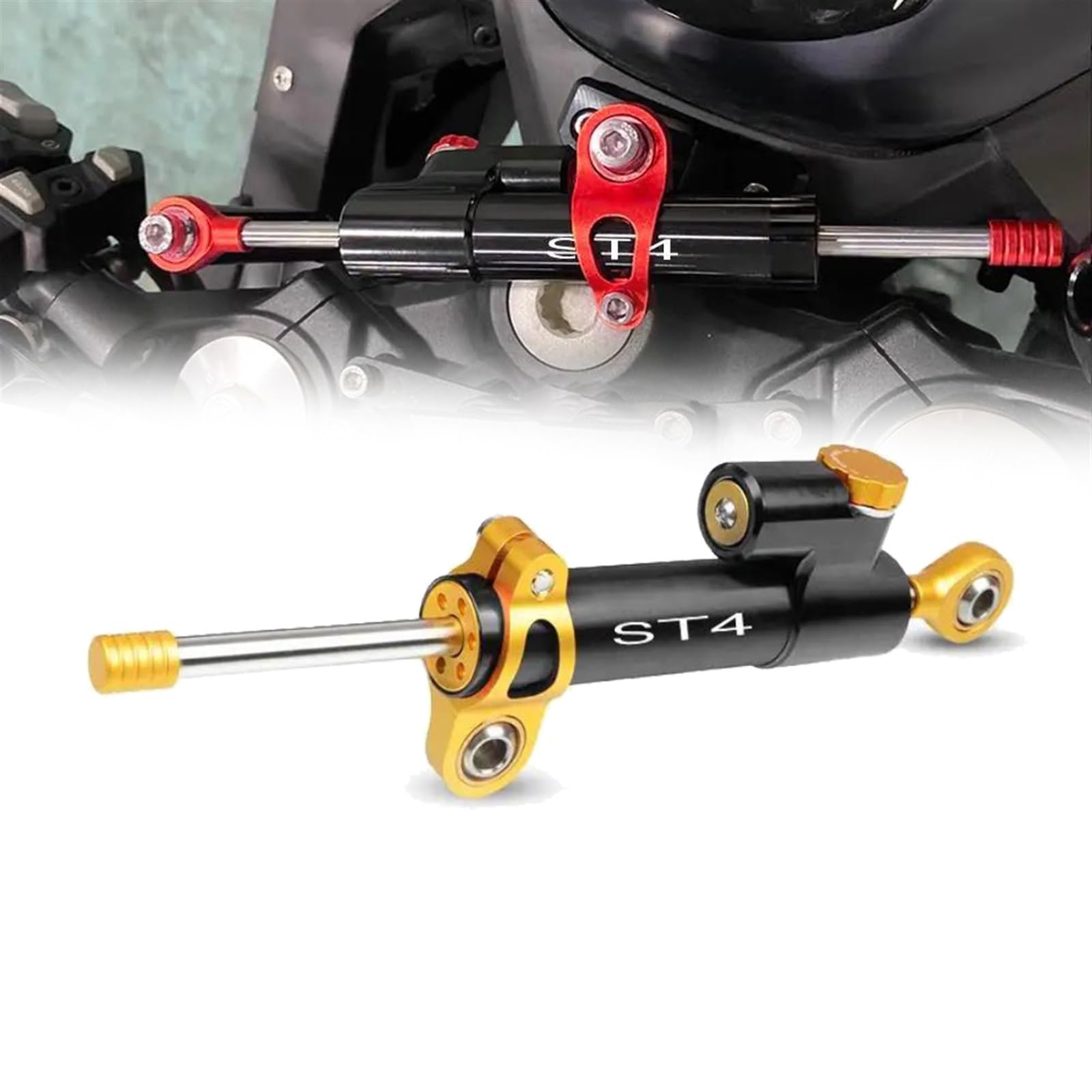 Kit Support Amortisseur Direction Réglable Élimine les Vibrations Moto - 8