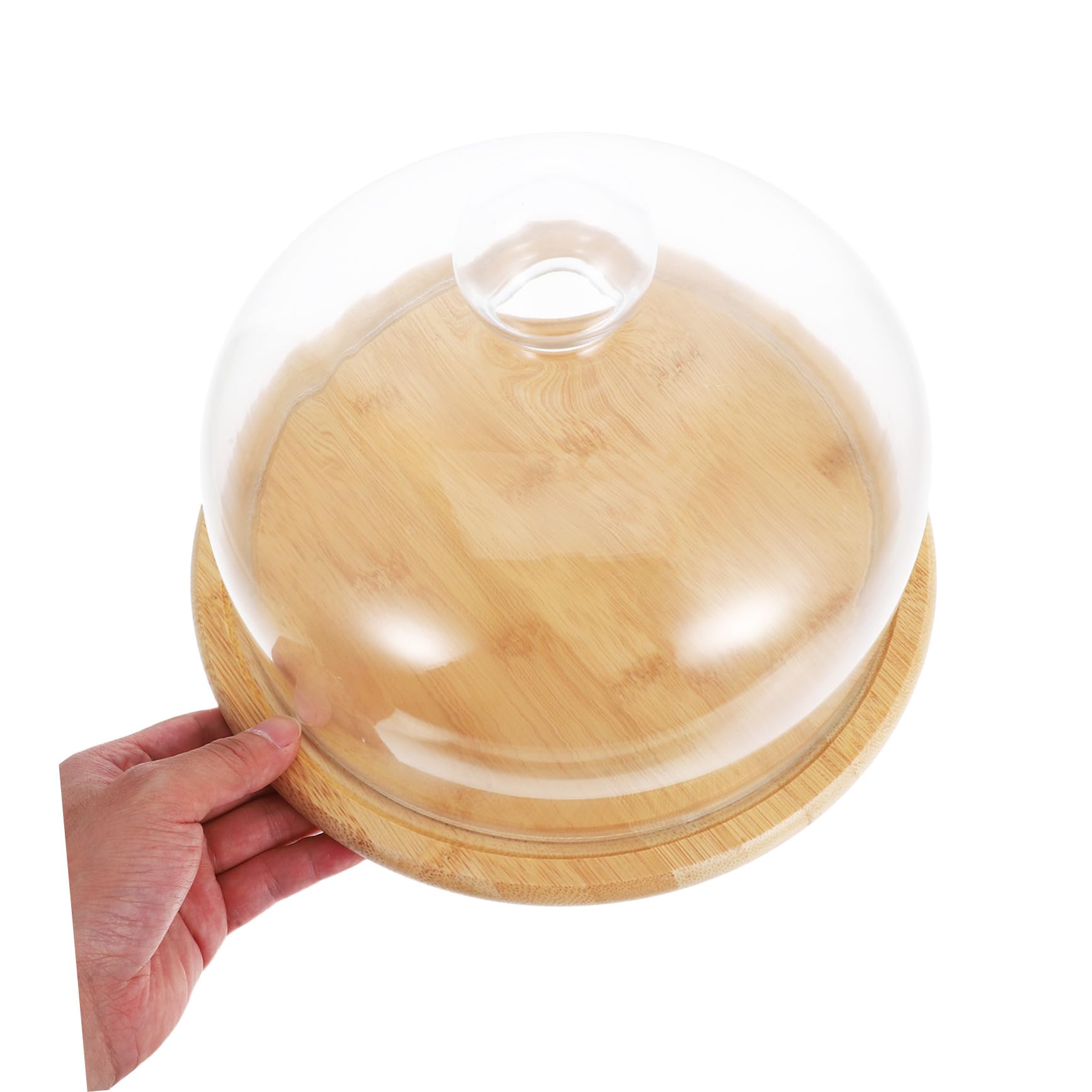 Tortenständer 1 Satz und Glas für Hochzeiten und Partys | Elegante Dessertplatte mit Glasabdeckung, Wiederverwendbar, Schützt den Kuchen, 1 Satz