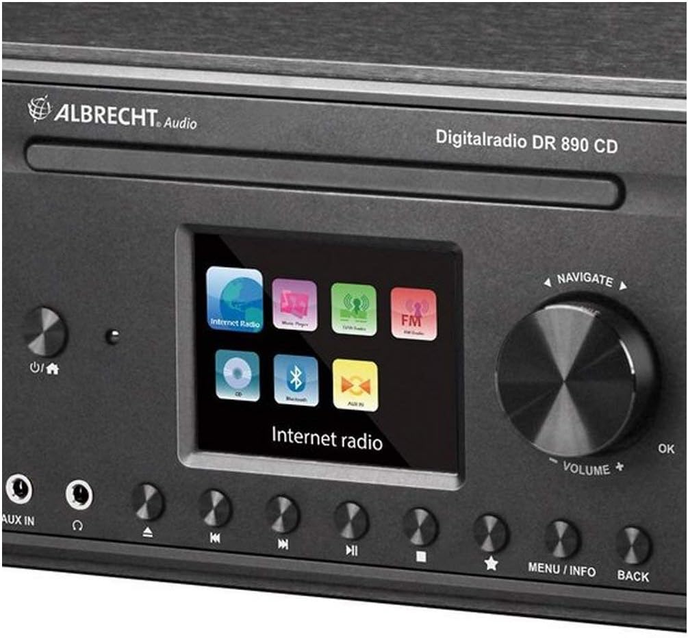 Albrecht DR 890 CD Digital Radio close-up of front panel controls