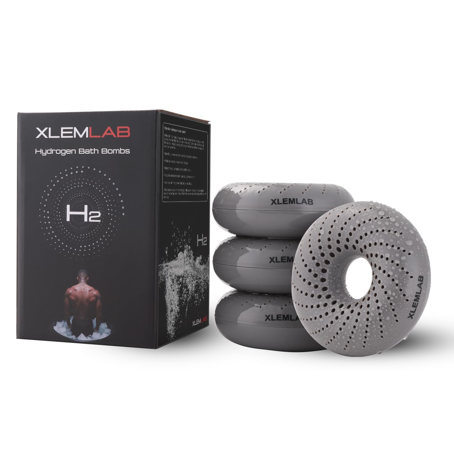 SILICA HYDROGEN BATH BALL 4個セット Amazon.com: XLEMLAB 4Packs Hydrogen Bath Bombs for Men Muscle