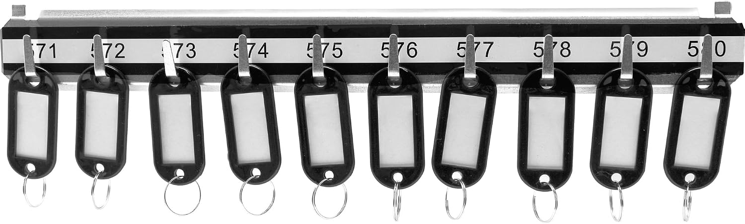 Barska Labeled Key Shelves with 501-600 Numbered Hooks for Key Cabinets