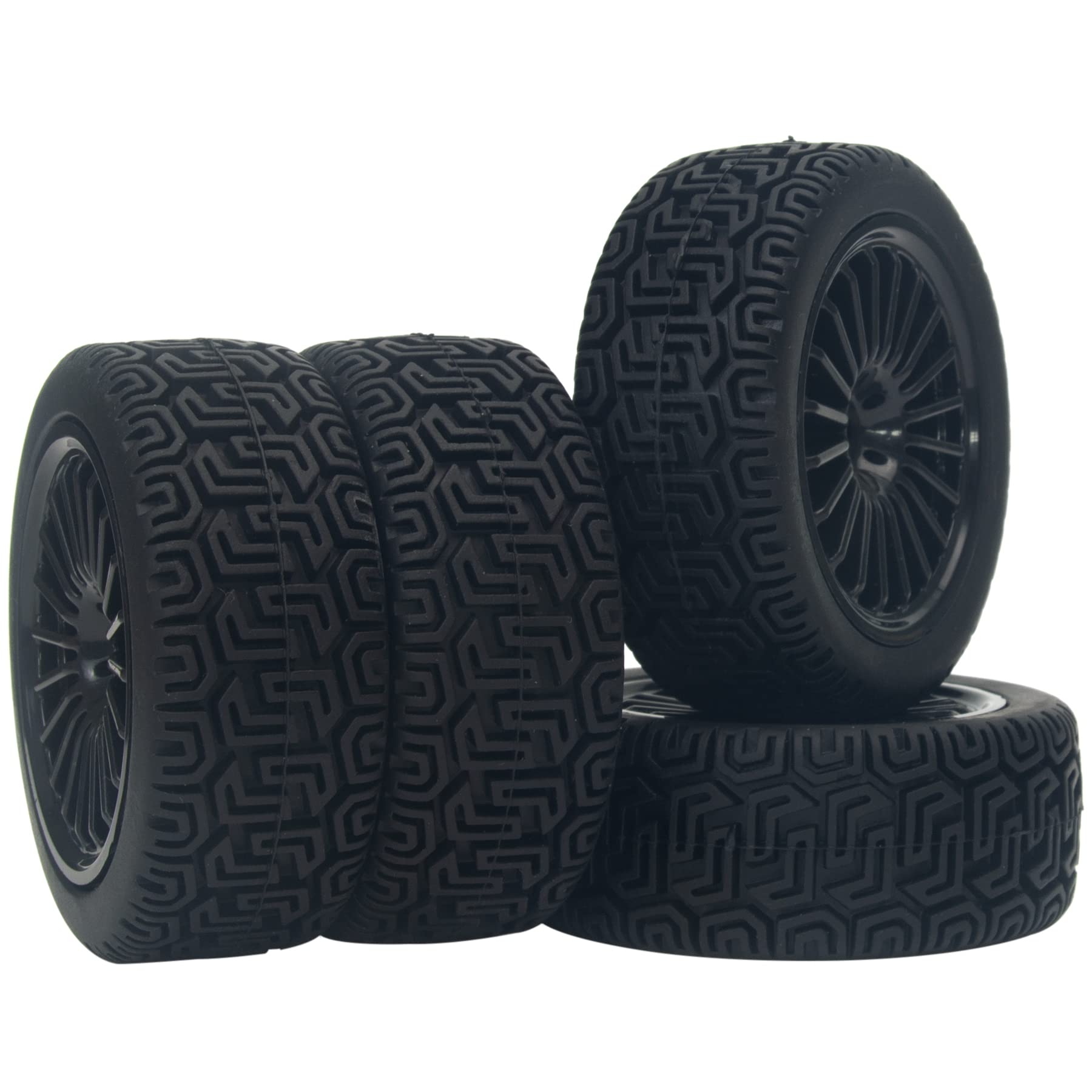 Amazon.com: HOBBYMARKING Rubber Tires and Rims RC Wheel Set for