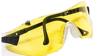 Lentes amarillos – Gafas de seguridad de tiro y caza de escopeta de arcilla/caza, con lente de impacto de policarbonato y brazos ajustables. Cumple con la norma EN166-F