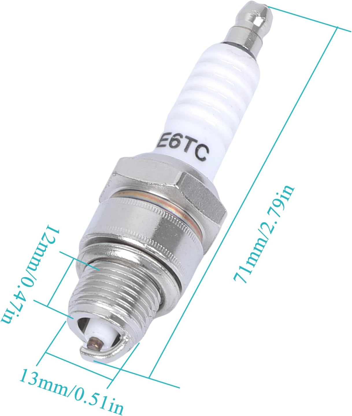 2PCS Spark Plug for Coleman CT100U CC100X Mini Bike Dirt Pit Bike Replace for E5TC E6TC E6RC