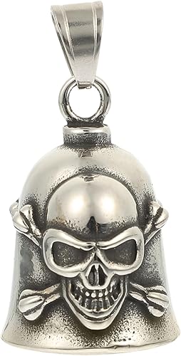 BESPORTBLE Cross Bell Colgante Skull Man Accesorios de acero inoxidable
