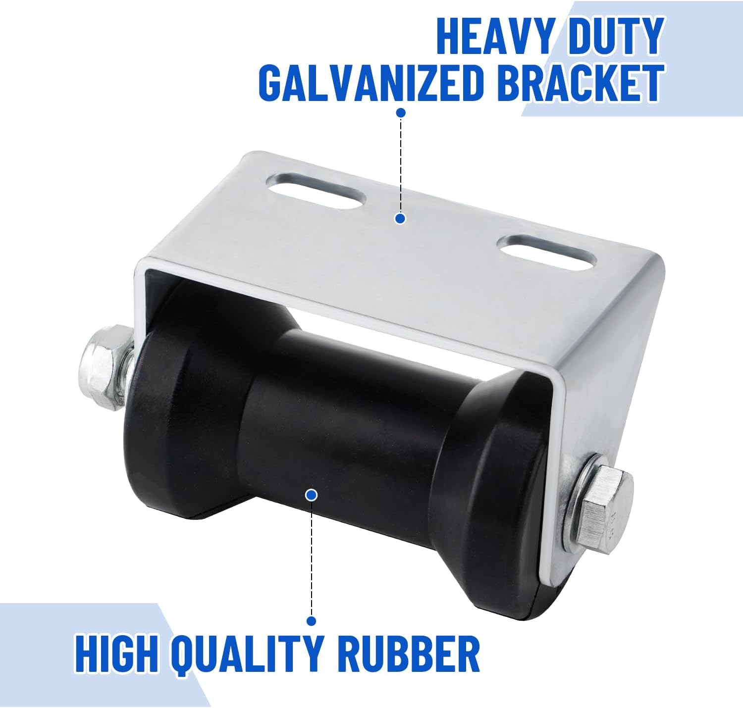 Boat Trailer Rollers with Brackets 5" Keel Roller Assembly Kit for Boat Trailer