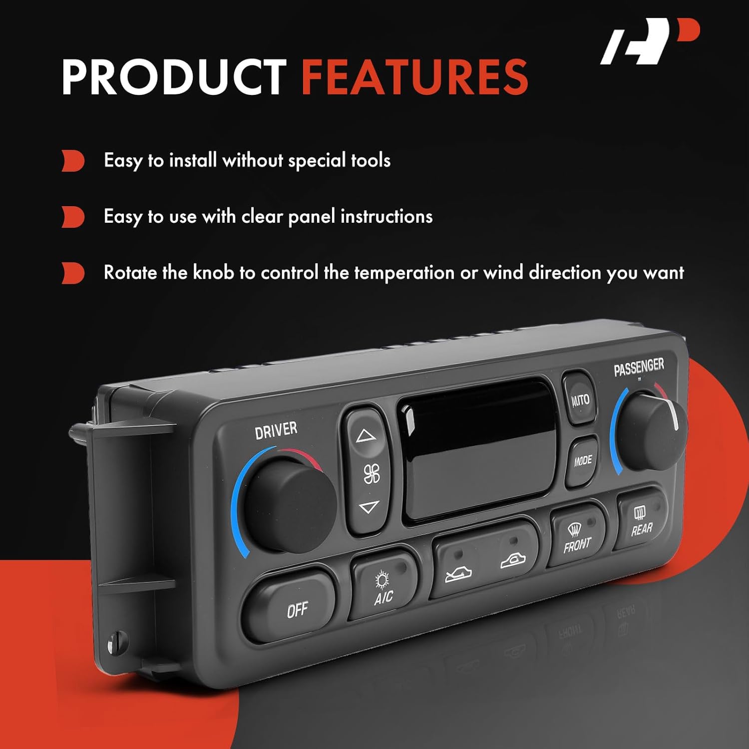 A-Premium Heater Climate Control Panel Module Compatible with Chevrolet Corvette 1997-2004 - with Rear Defrost