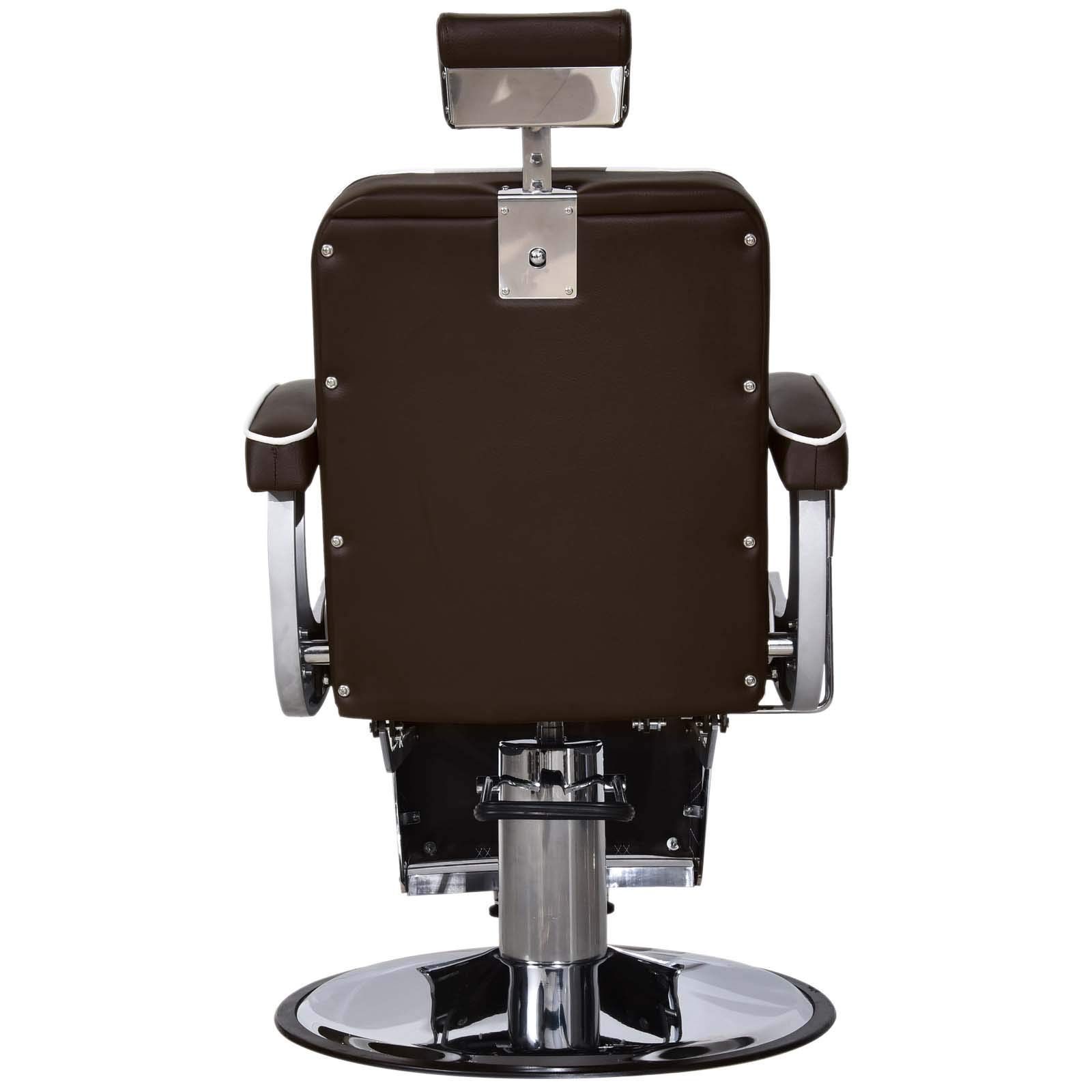 BarberPub 3810BR - Sedia idraulica per parrucchieri, colore: marrone