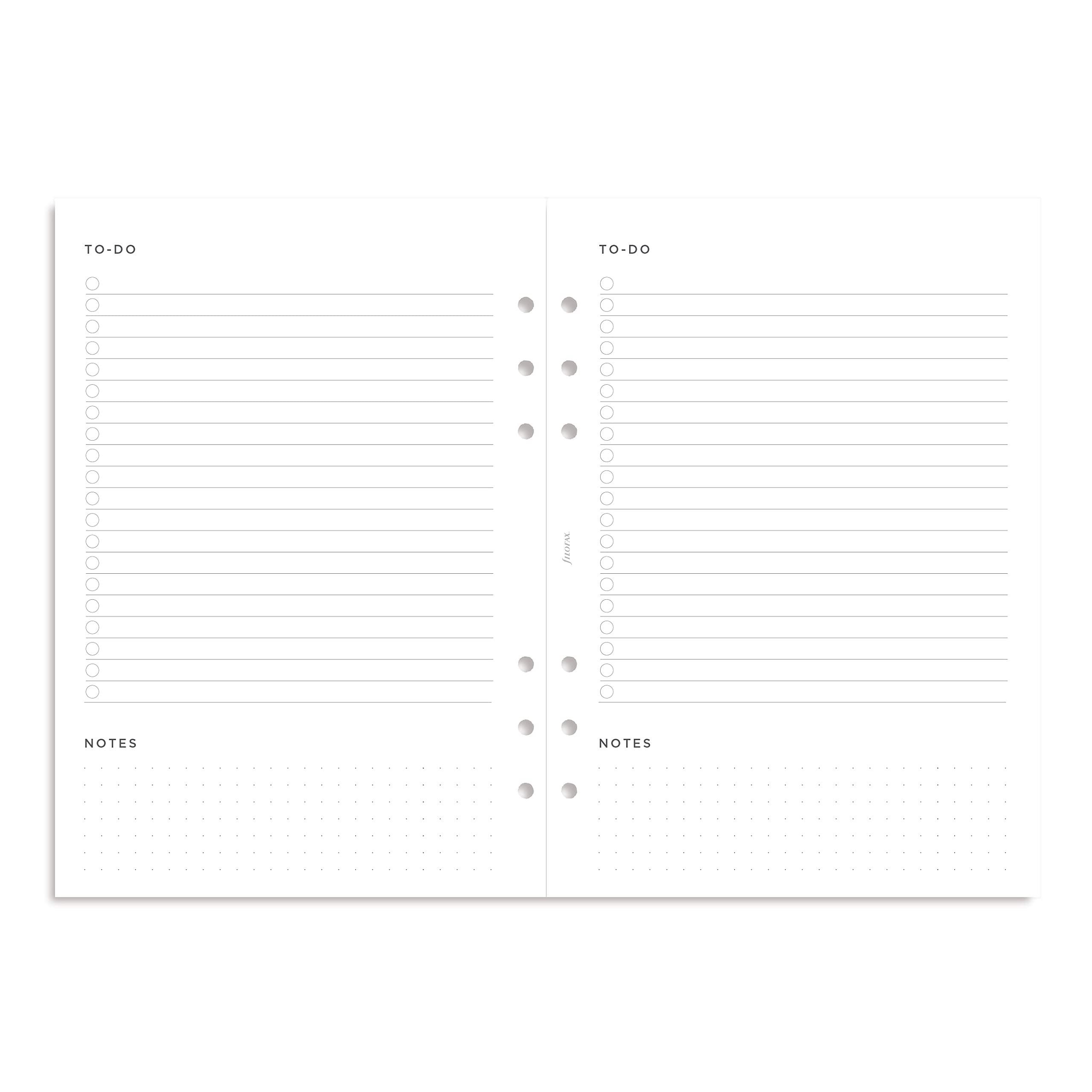 Filofax Lifestyle Nachfüllpackung, A5-Größe, Organizer-Nachfüllpackung, weißes Papier, To Do, 25 Blatt (B132863)