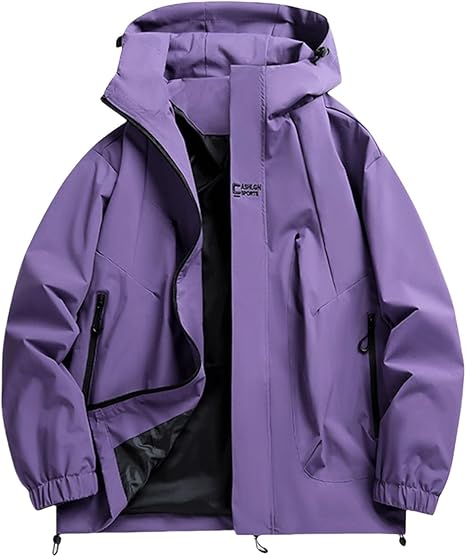 Regenjacke Damen Leicht & Atmungsaktiv - Wasserdichte Outdoorjacke Mit Kapuze