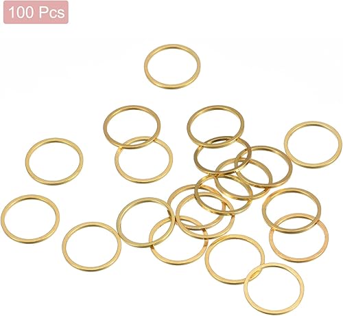 Miniatura 3 de MECCANIXITY Aretes redondos con cuentas, anillo de enlace de bisel abierto de círculo, anillo de enlace para hacer joyas