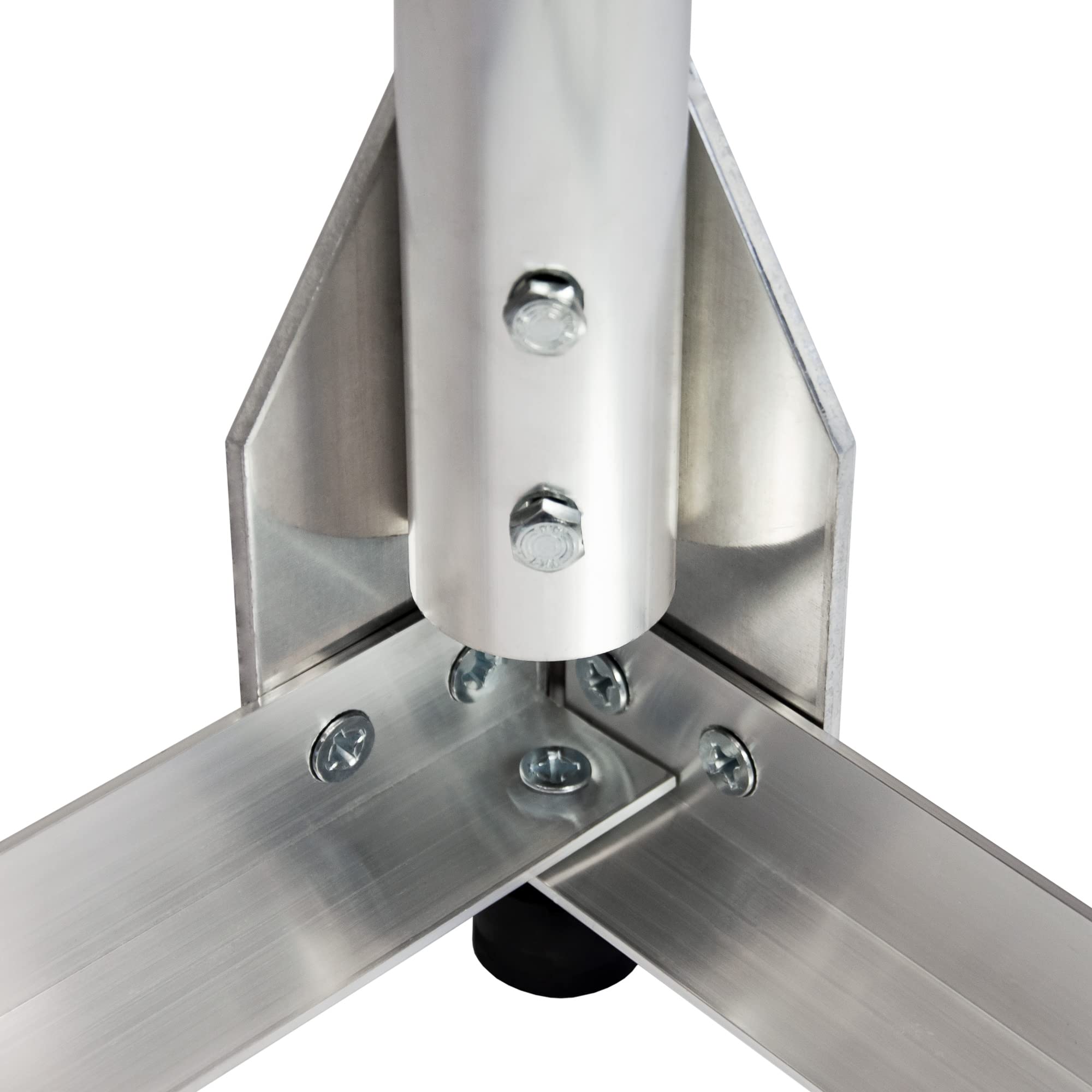 Premium X Balkonständer 40x40cm Aluminium 1m Mast Ø 50mm Eck SAT-Halter für Satelliten-Schüssel Flachdach-Ständer