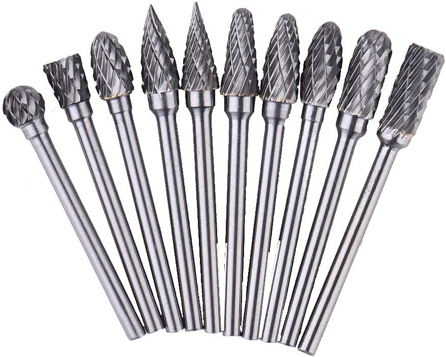 Set de 10 Fresas Carburo para Tallado en Madera