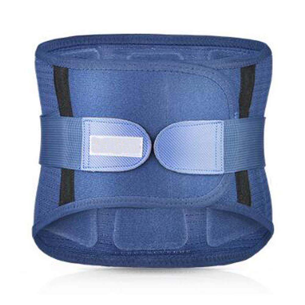 CMBSSTFC Cintura di Supporto per tutore per la Parte Bassa della Schiena - Sciatica, scoliosi, ernia del Disco, Sollievo da tensioni e distorsioni - con Cuscinetto Lombare Rimovibile,Blu,L