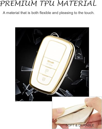 Miniatura 3 de Homaupt Funda para llavero Toyota compatible con Corolla Camry Prado CHR Levin RAV4 IZOA Avalon 2019-2020, funda de protección de llaves de TPU