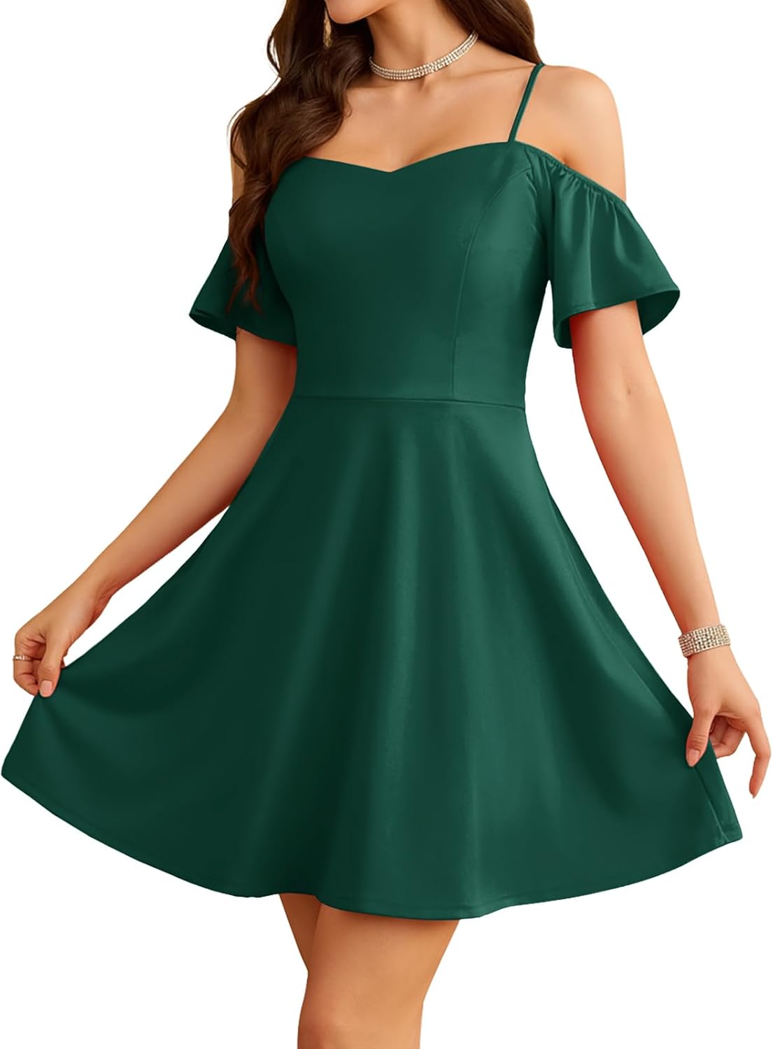 Meetjen Women's Cocktail Party Prom Dress for Teens, Off Shoulder Homecoming Wedding Guest Semi Formal Short Dresses