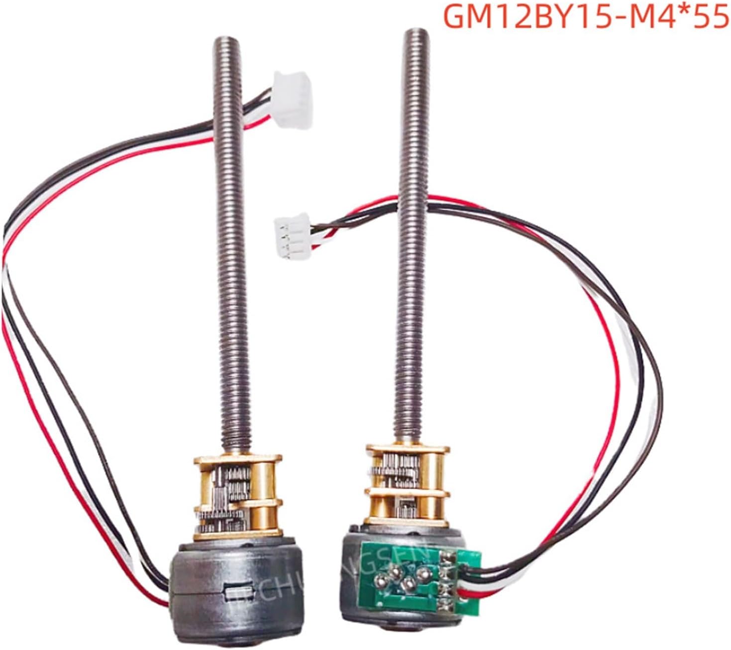 Micro Metal Motor, M4*55 Threaded Shaft Stepper Motor, GM12BY15-M455(1 Ratio 298)