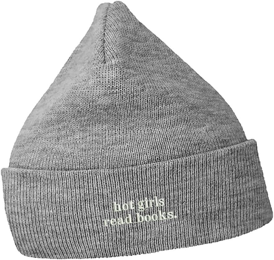 Mens Beanie Hats Hot Girls Read Books Embroidered Casual Knit Hats Men Women Winter Hat