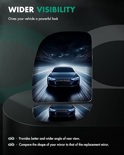 Miniatura 3 de SCITOO Espejo lateral de repuesto para Ford F-250 F-350 F-450 F-550 Super Duty 2000-2005 para Ford Excursion, lado izquierdo superior e inferior