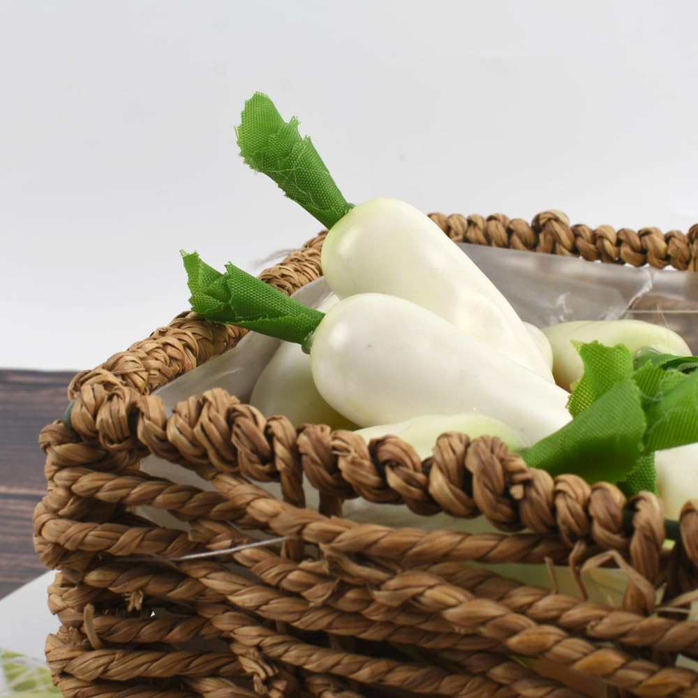 Fake Mini White Radish, Radish Simulation Lifelike for Home Kitchen Party Pub Decoration Cabinet Ornament 10 pcs