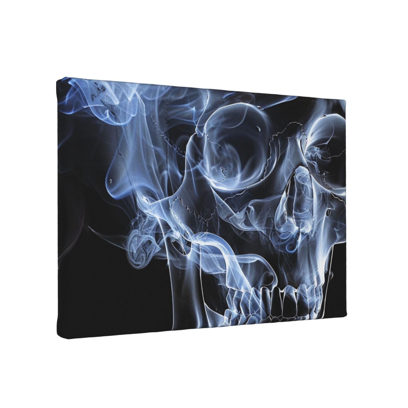 YKLJG Skull Printed Wall Art Canvas Painting 30x20 CM Wooden Framed Picture Painting Artwork Prints for Bedroom Kitchen Home Office Decor