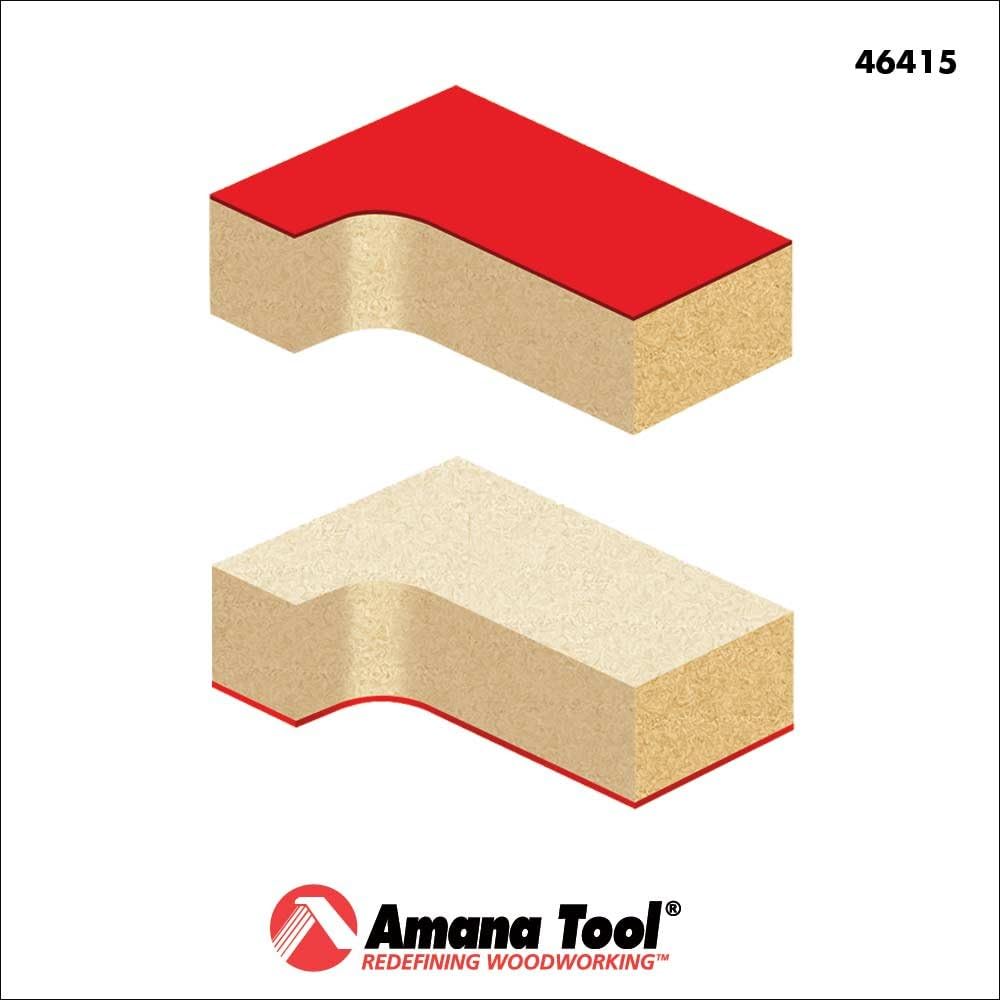 Amana Tool - 46415 Solid Carbide Spiral Plunge 1/4 Dia x 1" 4 Shank Down-Cut
