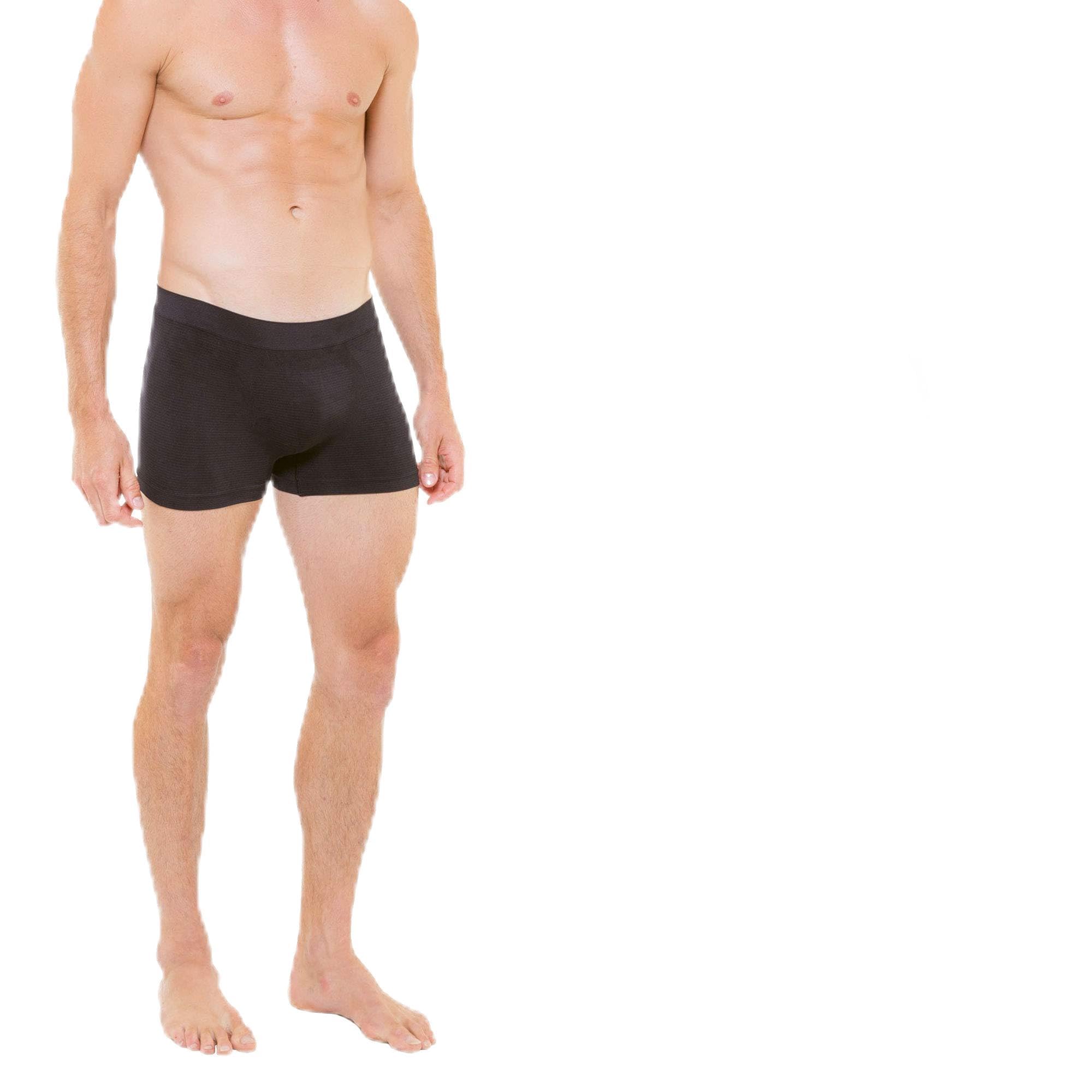 Sveltek Men's Slimming Boxer Shorts X3, mens, T118, Noir/Blanc/Bleu, FR : Taille Unique (Taille Fabricant : S/M)