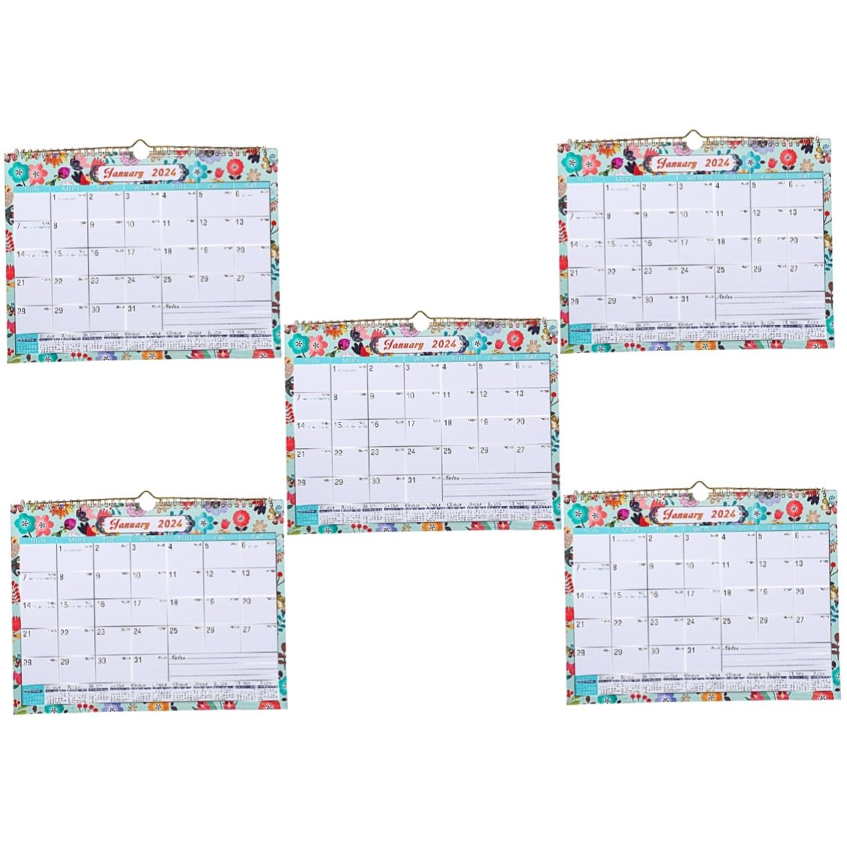VILLCASE 5stücke Tearable Kalender Englischer Countdown Wandkalender Für Zuhause Und Büro Großer Hängender Monatskalender Mit Klaren Druckbildern Planung Und Organisation Von Terminen