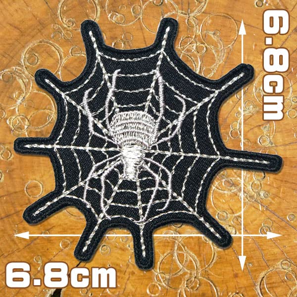 Amazon.co.jp: 刺繍 アイロン ワッペン【スパイダー】蜘蛛 くも クモ