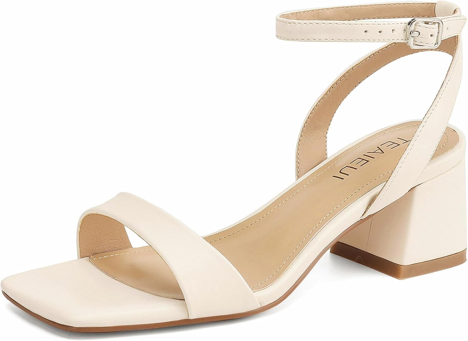 Women's Heeled Sandals Strappy Low Block Heels Chunky for Women Comfortable Ankle S...