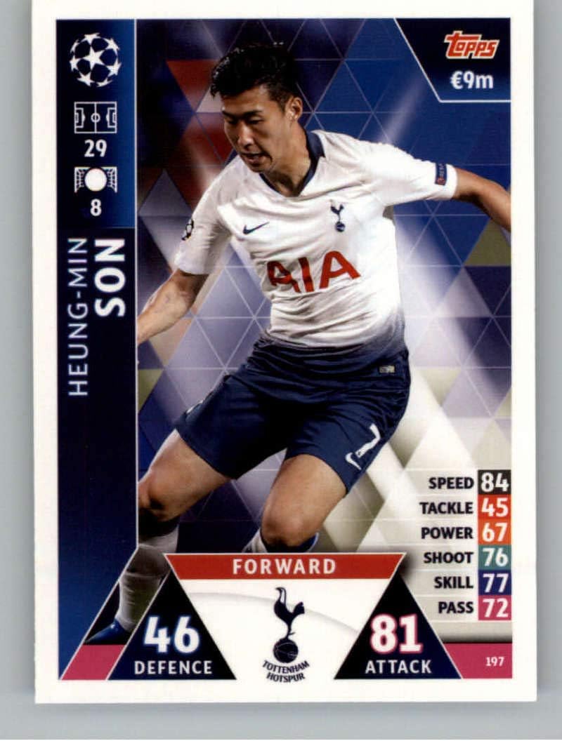 2018-19 Topps UEFA Champions League Match Attax #197 Heung-Min Son Tottenham Hotspur Soccer Trading Card
