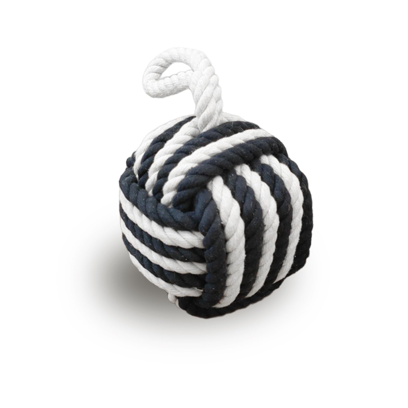 Square Rope Door Stopper 14x14CM Nautical Square Beige & Blue Rope Knot Doorstop with Handle 1.7KG/3.75LB Weighted Interior Door Stops Handmade Decorative Rope Door Stop for Door and Window
