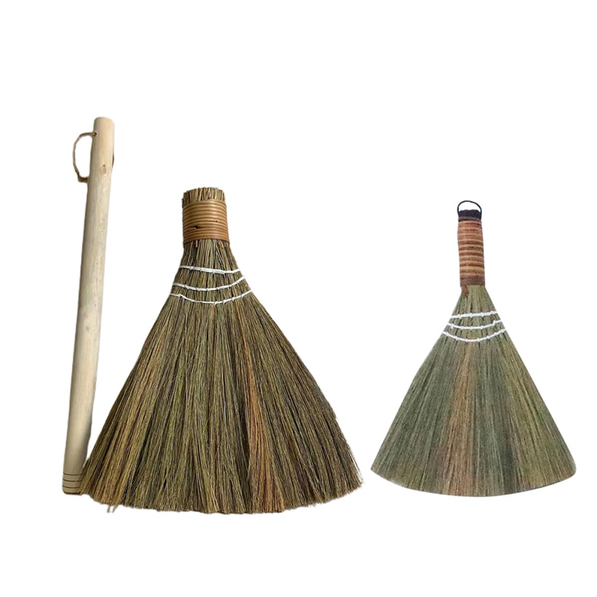 Balai à poussière en bois de miscanthus rustique et durable