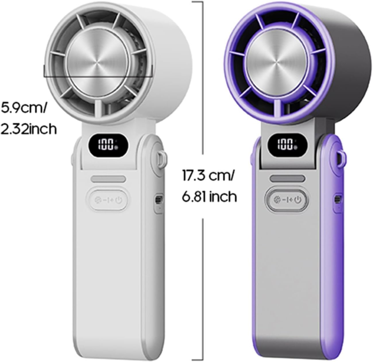 Portable Handheld Fan 100 Speeds Adjustable Foldable Desk Fan Hand Fan Pocket Fan Outdoor Activities Travel Working(Style A 3600mAh)