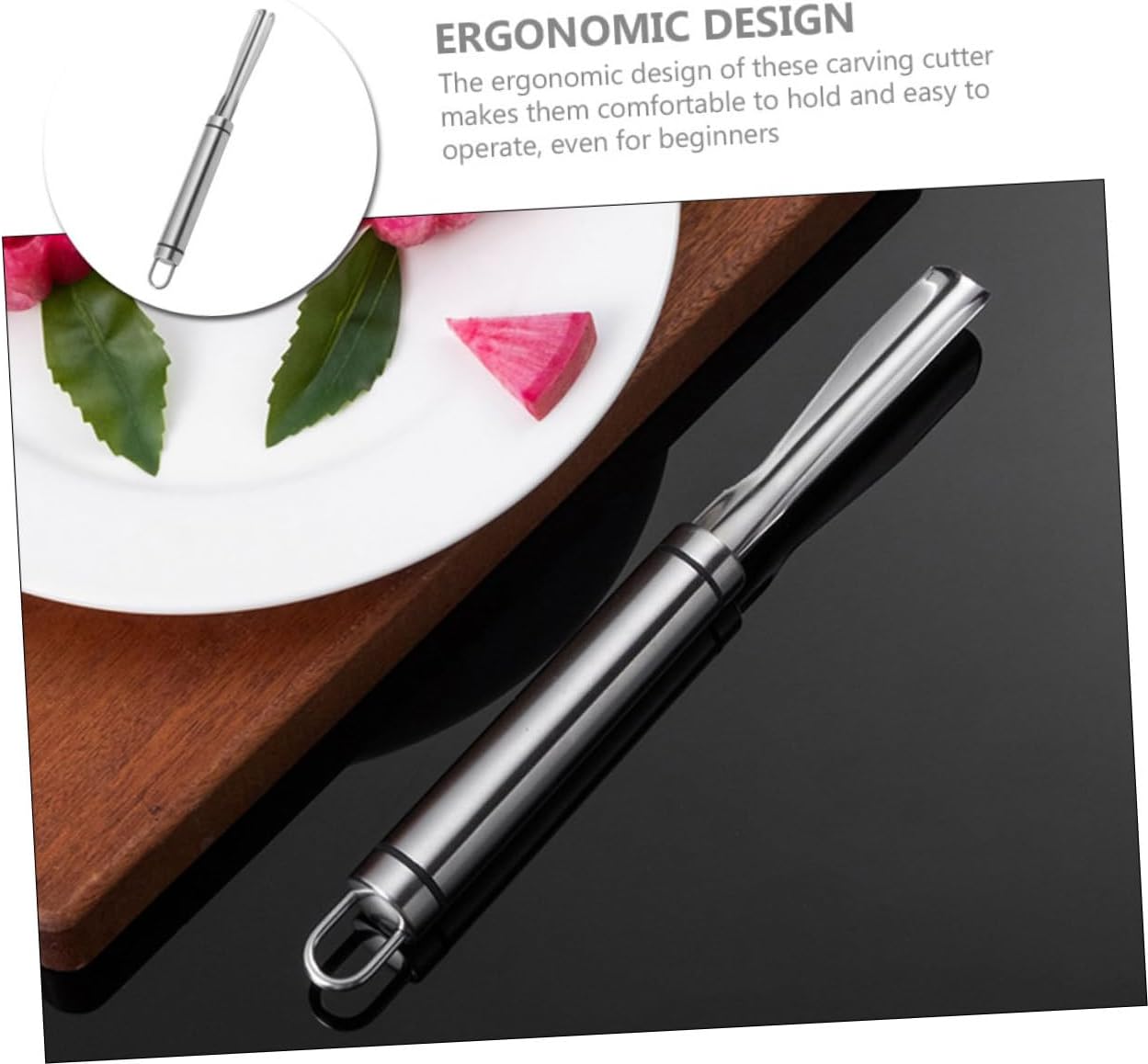 Stainless Steel Food Carving Tool for Fruit and Vegetable Shaping