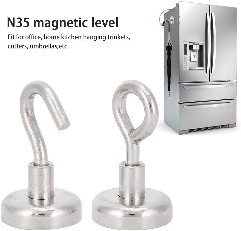 Magnetic Hooks, 20lbs Strong Magnets Heavy Duty Hanging Hooks, Detachable Thread Connection Swivel Eyebolt, for Kitchen, Home, Office and Garage