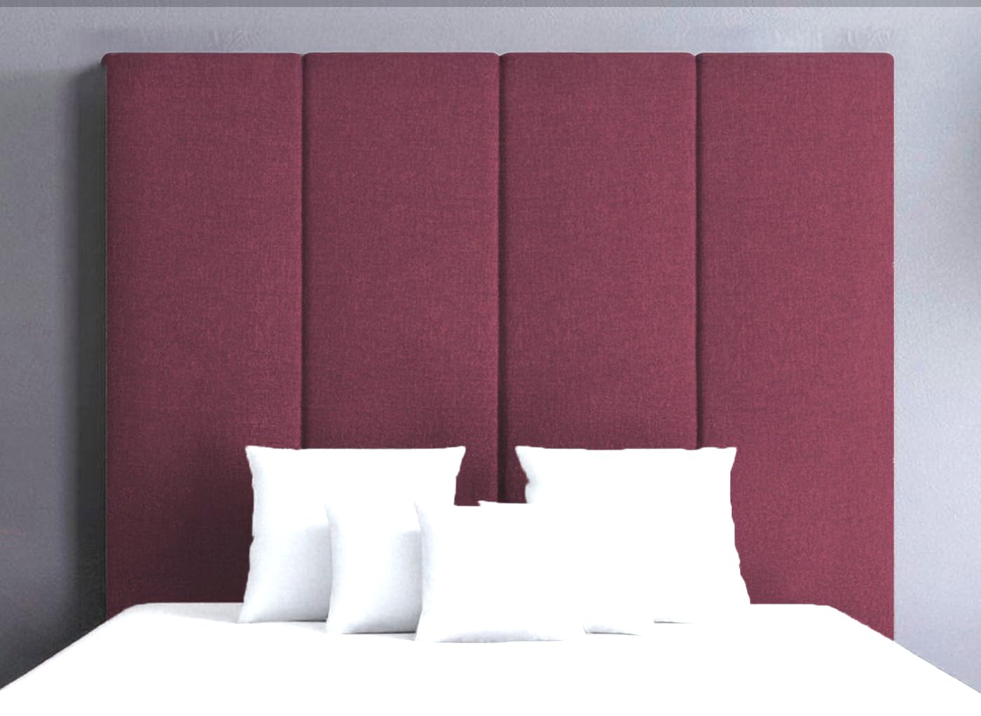 LUXURY TASSY HEADBOARD IN TURIN FABRIC - STYLISH BED HEADBOARDS - 3FT SINGLE | 4FT6 DOUBLE | 5FT KING-SIZE | 6FT SUPER KING SIZE - 30" HEIGHT (PURPLE, 4FT6 DOUBLE SIZE)
