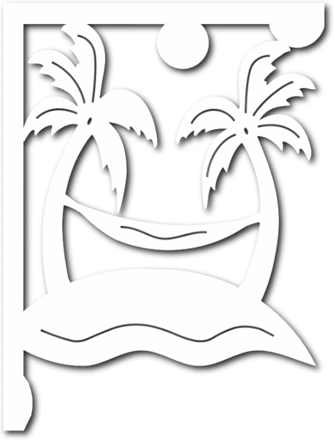 Palm Tree Hammock Mailbox Bracket. Large. Long Lasting & Fabulous! 16 X 21 inches