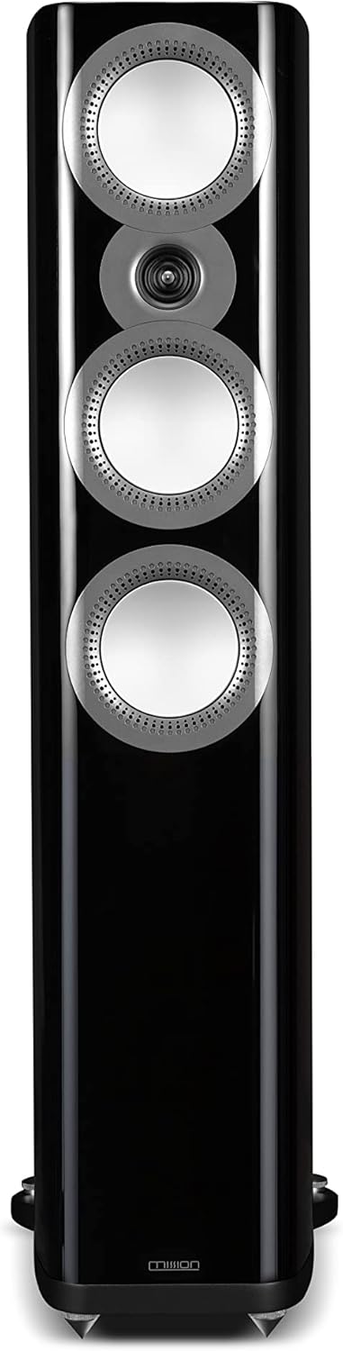 Mission ZX-4 Floorstanding Speakers (Pair) – Premium Passive Hi-Fi Tower Speakers, British Engineered, Dual 5.25" DiaDrive Bass Drivers, 1.5" Ring Dome Tweeter, 150W, 40Hz–24kHz, Piano Finish