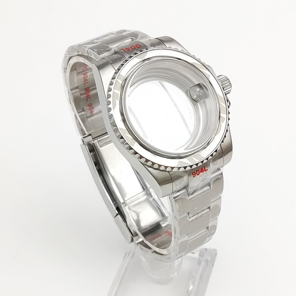 40mm Stal Nierdzewna Koperta Zegarka + Bransoleta, Pasuje dla NH35 NH36 Mechanizm Automatyczny 28,5 Tarcza Zegarek Bezel Korona Mod Kit dla Rolex Submariner