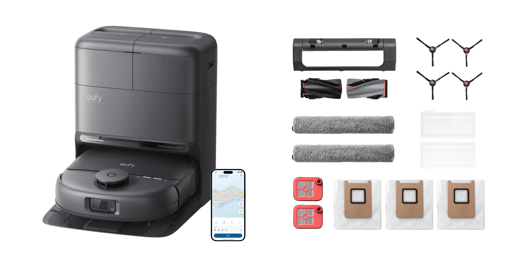 eufy Robot Vacuum Omni C28 + Accessories Package (Lote)