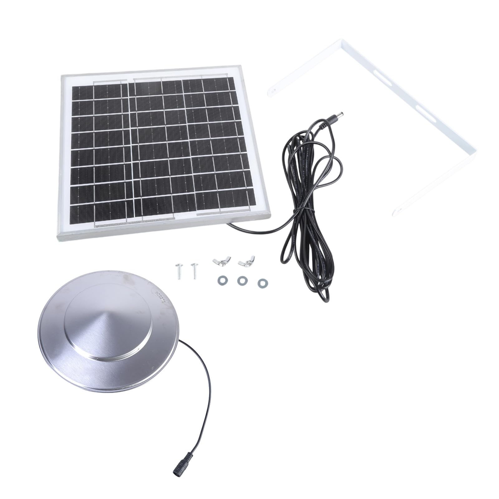 110mm Roof Mount Ventilation Fan Exhaust Structure for Greenhouse Shed Heat Reduction Stainless Steel Solar