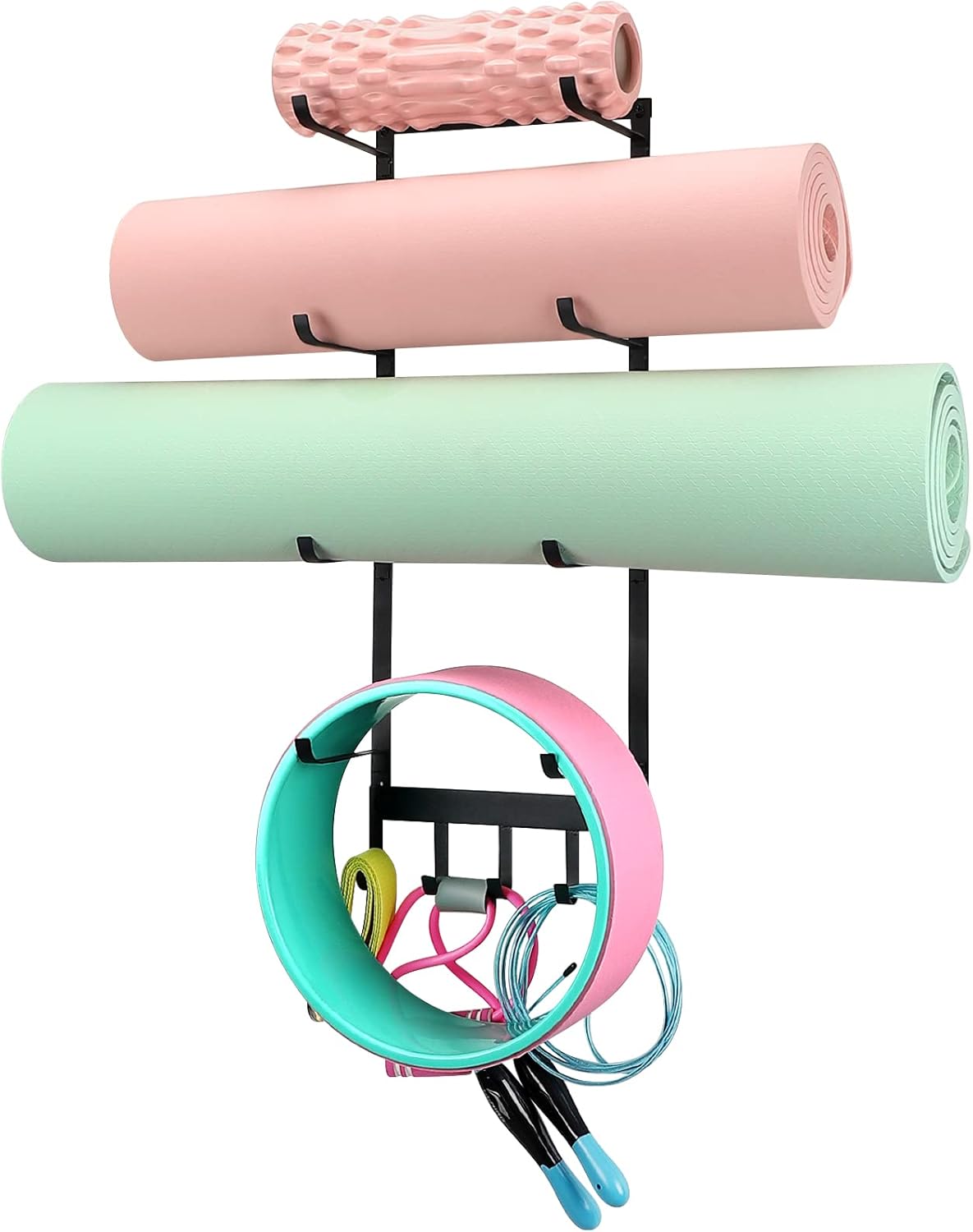 YiSeyruo Yoga Mat Holder Wall Mount Yoga Mat Home Storage Organizer