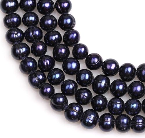 Miniatura 2 de JOE FOREMAN Cuentas de perlas de agua dulce de perlas reales para manualidades y fabricación de hebras completas de 15 pulgadas, Piedra