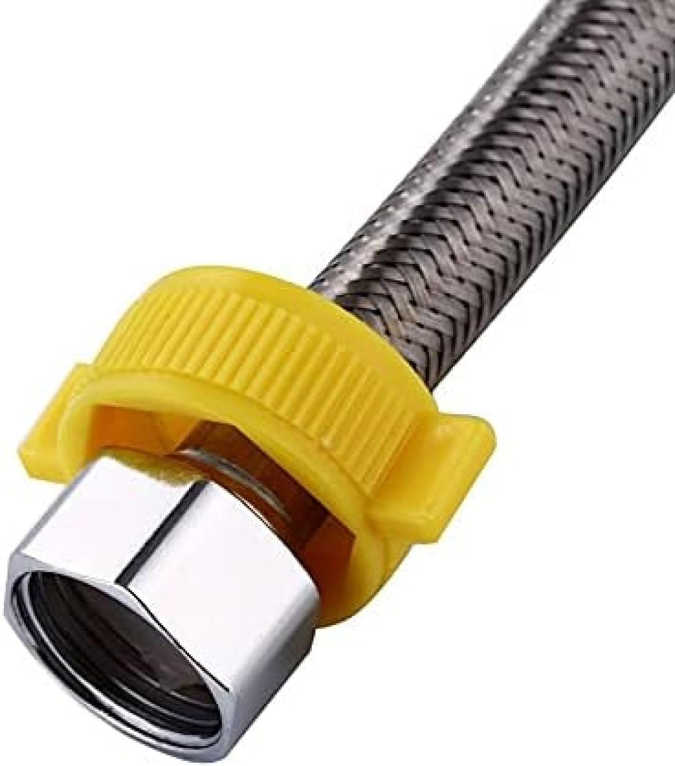 Tubo Flessibile di Ingresso dell'Acqua, Coppia di 1/2" X 1/2" Miscelatore Monoblocco da Cucina, Miscelatore Monoblocco, Tubi Flessibili, Tubo Intrecciato in Filo di Acciaio Inossidabile, 200cm