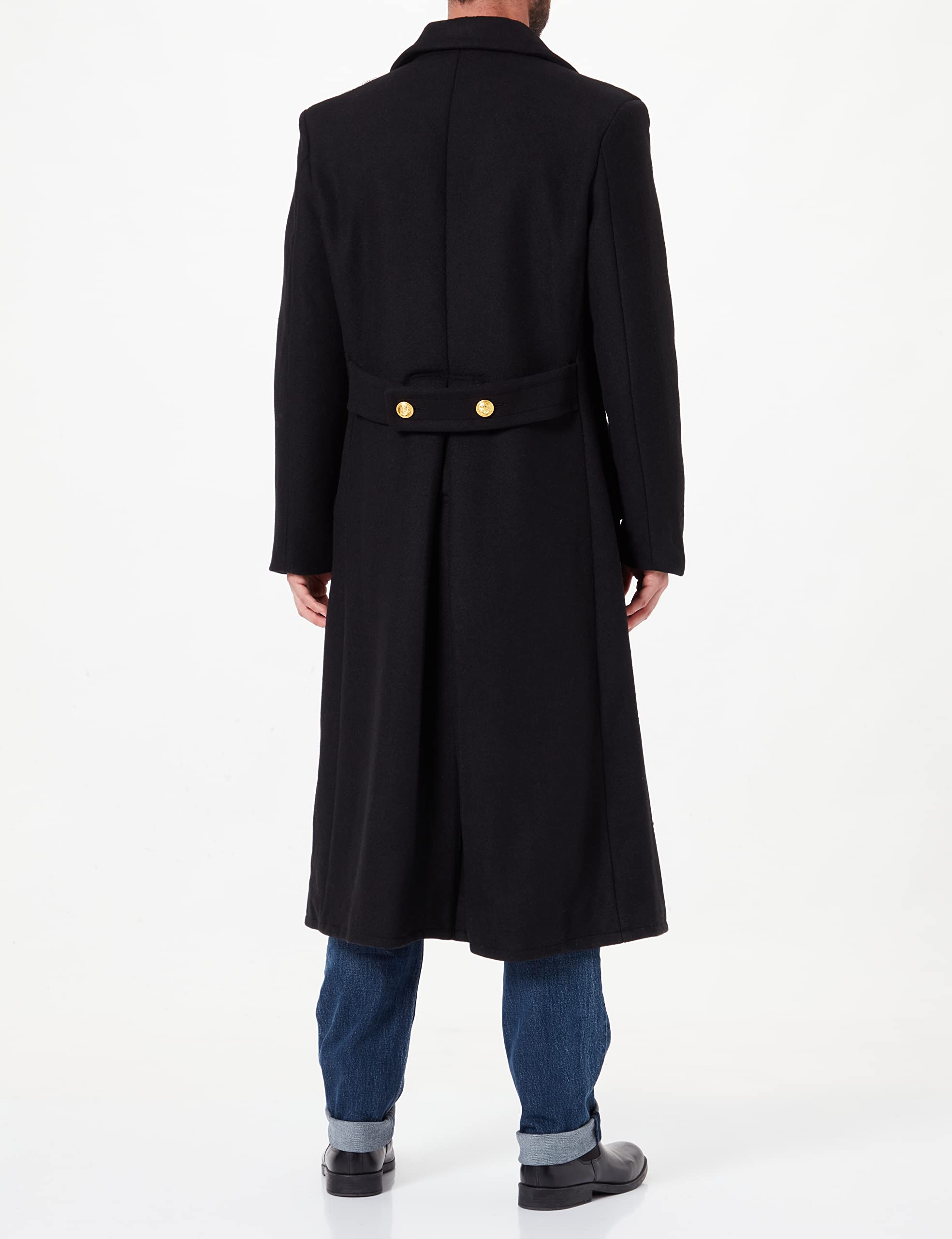Mil-Tec Grande Cappotto Blu Scuro - Nero, Uomo, Cappotto, Caban, L