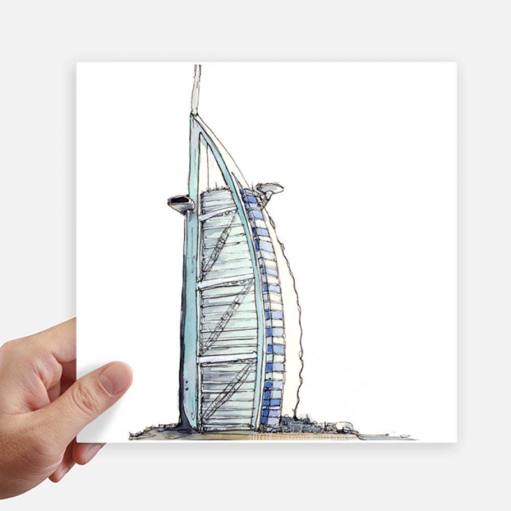 Autocollant carré Burj Al-Arab Dubaï pour customiser une valise facilement
