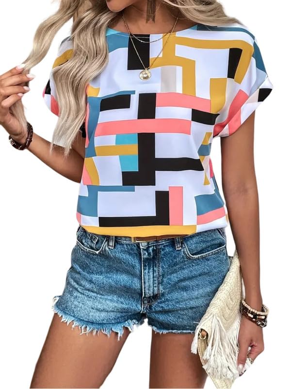 Niren Enterprise Pineapple Chax taxtured Printed Short Sleeve Women top, Pack of 1